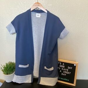 Malibu society blue sweatshirt cardigan xs
